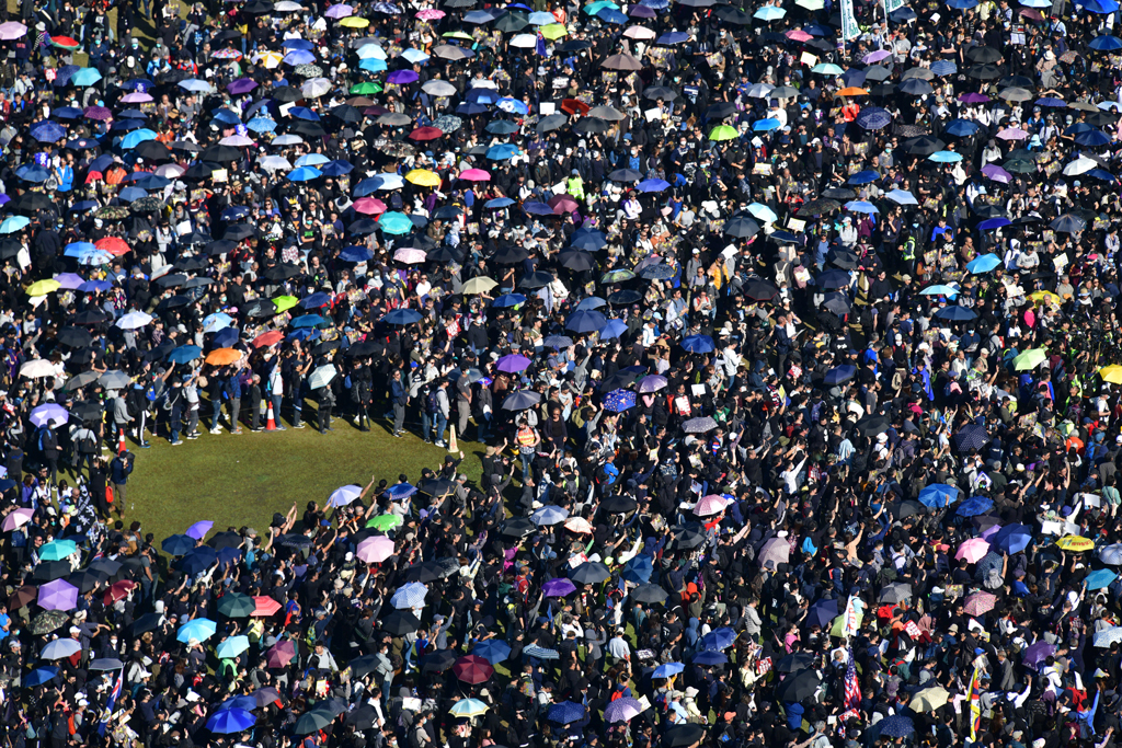 Protest am 8. Dezember in Hongkong (Bild: Anthony Wallace/AFP)