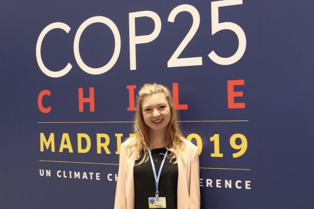 Rachel Ledieu beim Weltklimagipfel in Madrid (Bild: privat)