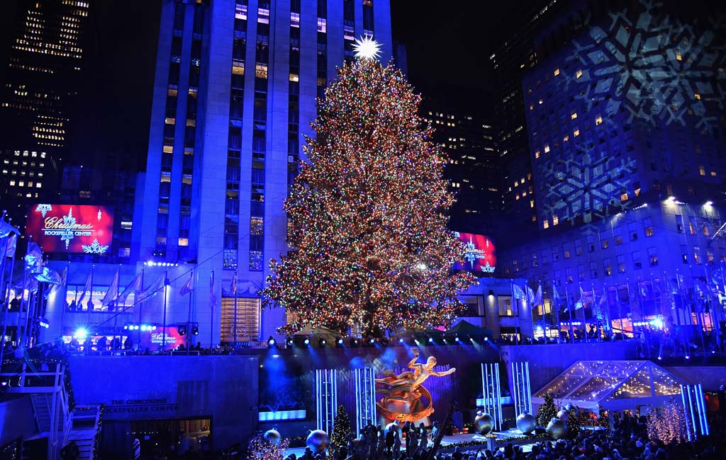 Der Weihnachtsbaum am Rockefeller Center in New York