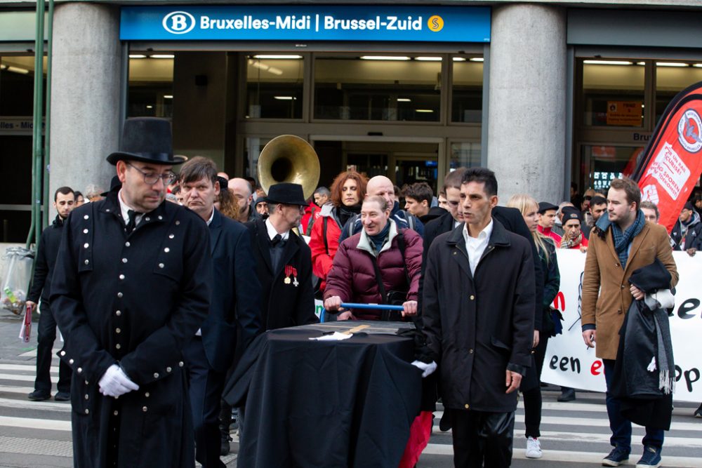 Streik bei der SNCB (Bild: Nicolas Maeterlinck/Belga)