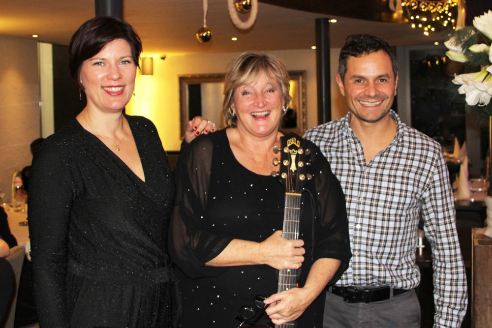 BJ Scott mit Simonne Doepgnen und Olivier Muytjens (Bild: BRF)