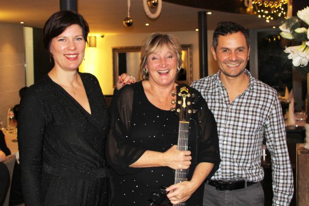 BJ Scott mit Simonne Doepgnen und Olivier Muytjens (Bild: BRF)