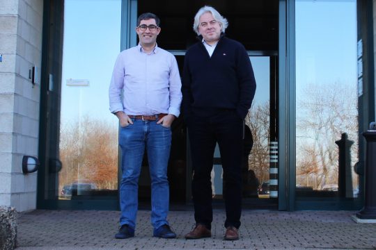 Die Historiker Christoph Brüll und Andreas Fickers sind Autoren der Sendereihe "100 Jahre Ostbelgien" (Archivbild: Renate Ducomble/BRF)