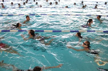 CFA Kelmis, Schulen Hauset und Hergenrath beim Schwimm-Marathon 2020 in Kelmis (Bild: Robin Emonts/BRF)