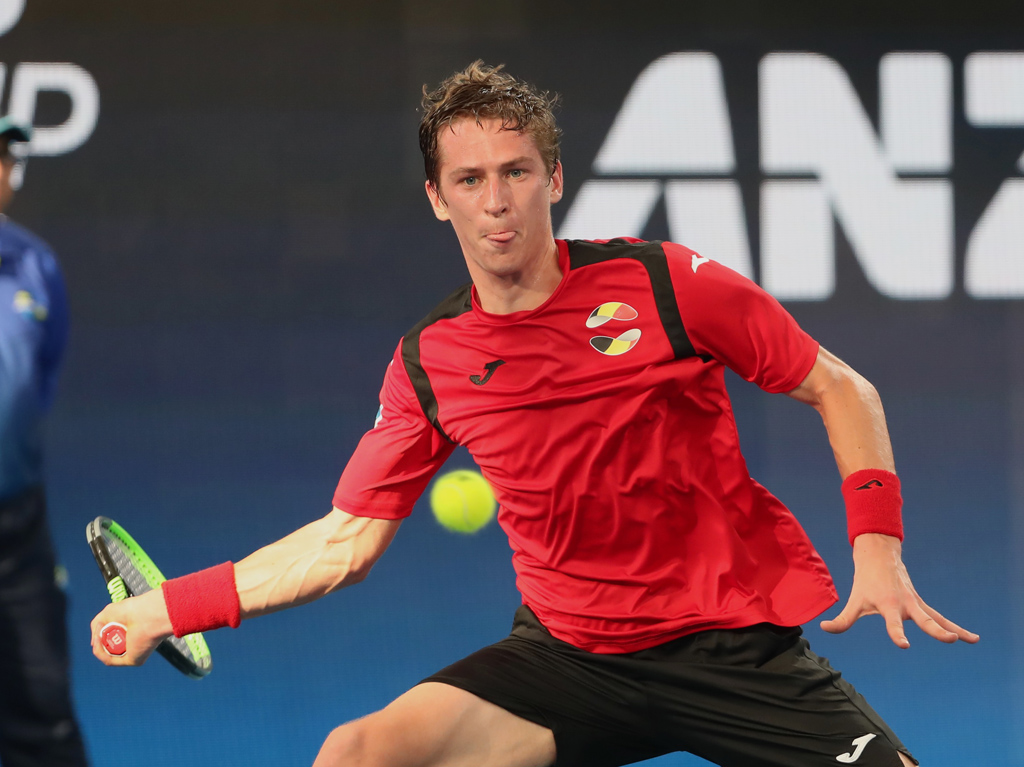 Kimmer Coppejans beim ATP-Tennis-Cup (Bild: Glenn Nicholls/AFP)