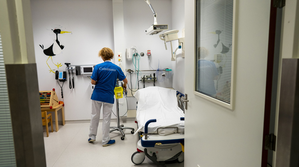 Quarantäne-Raum für Coronavirus-Patienten im UMC Utrecht (Bild: Jerry Lampen/AFP)