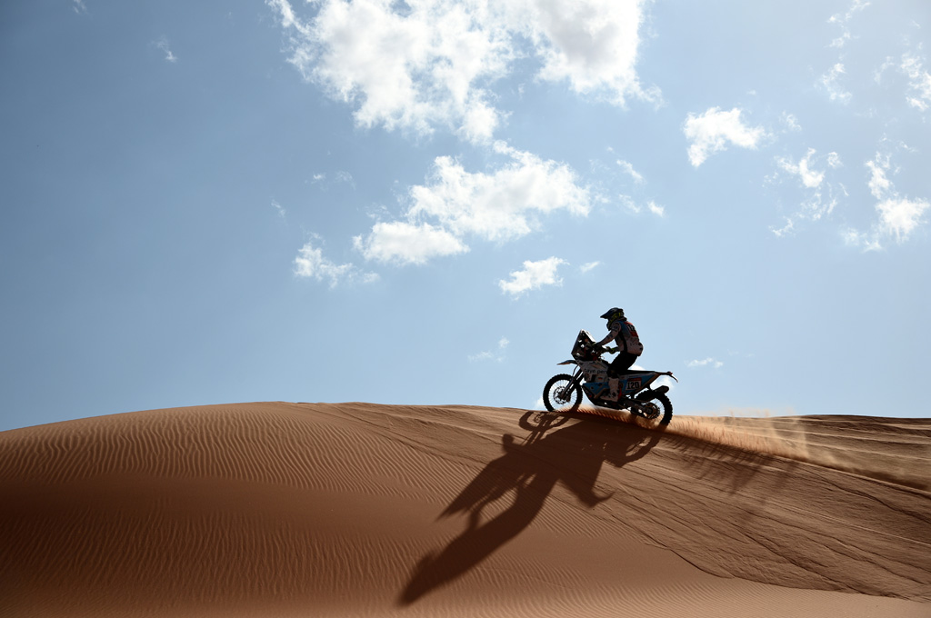 Motorradfahrer bei der Rallye Dakar (Bild: Franck Fife/AFP)
