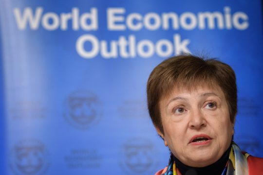 Kristalina Georgieva (IWF) beim Weltwirtschaftsforum in Davos (Bild: Fabrice Coffrini/AFP)