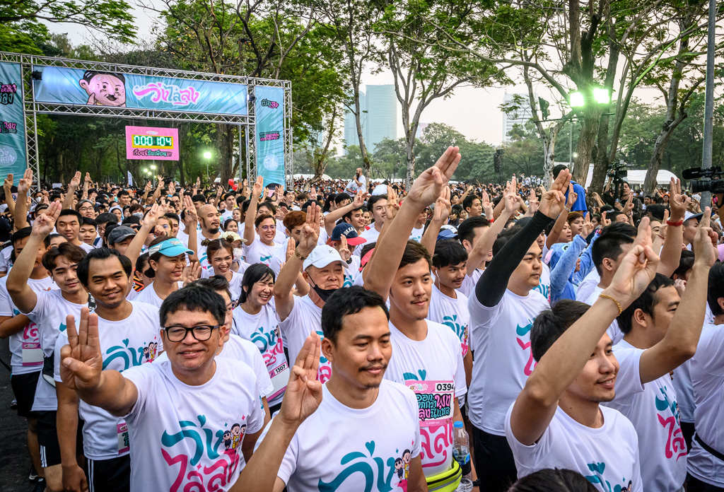 "Lauf gegen die Diktatur" in Bangkok