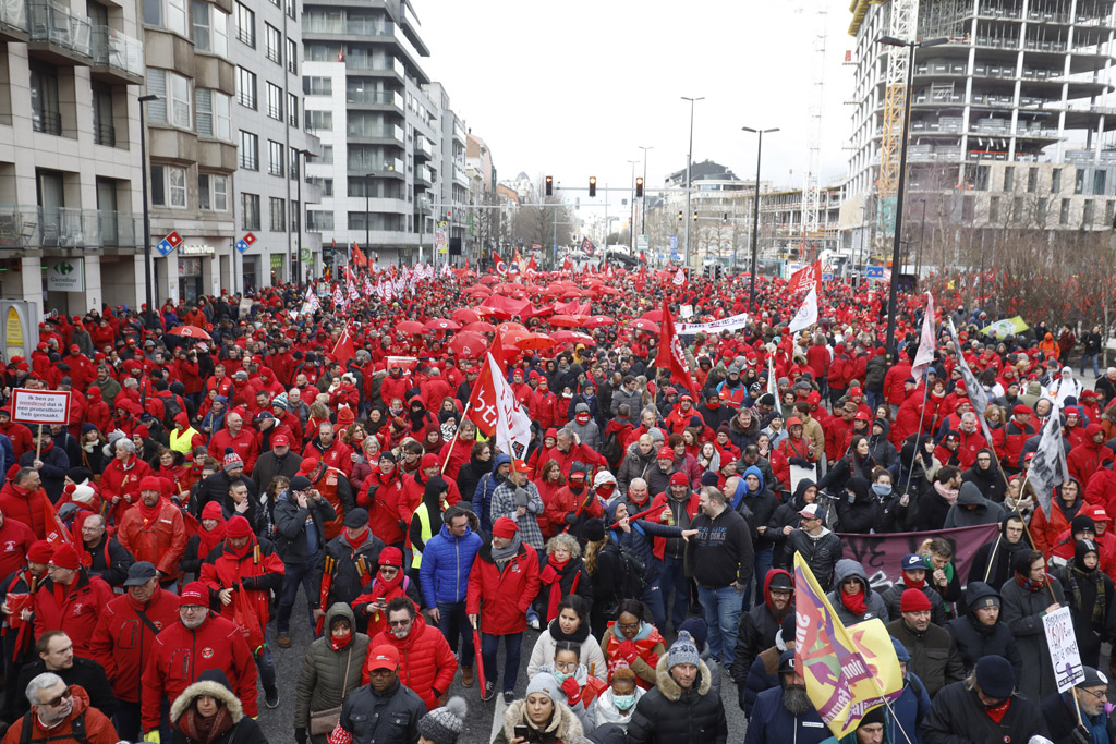 FGTB-Demo in Brüssel (Bild: Thierry Roge/Belga)
