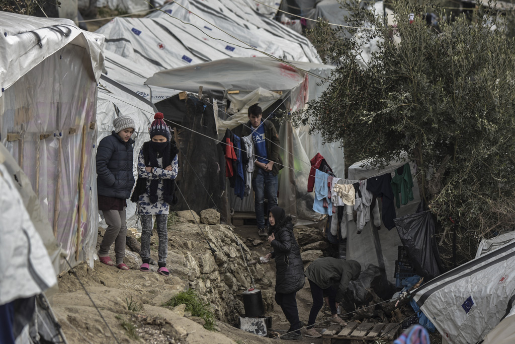 Flüchtlingslager auf Lesbos (Bild: Aris Messinis/AFP)