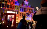 Brüsseler Grand'Place in britischen Farben (30.1., Bild: Kenzo Tribouillard/AFP)