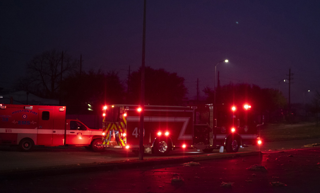 Explosion in Houston: Feuerwehr vor Ort (Bild: Mark Felix/AFP)