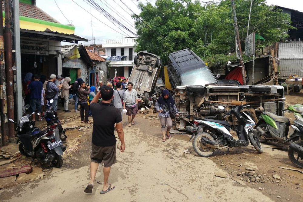 Hochwasser in der indonesischen Hauptstadt Jakarta (Bild: Bagus Saragih/AFP)