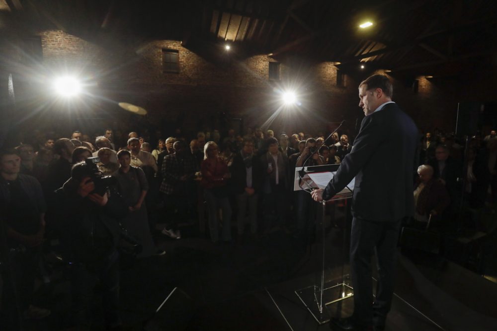 Paul Magnette beim Neujahrsempfang der PS in Obaix (Bild: Thierry Roge/Belga)