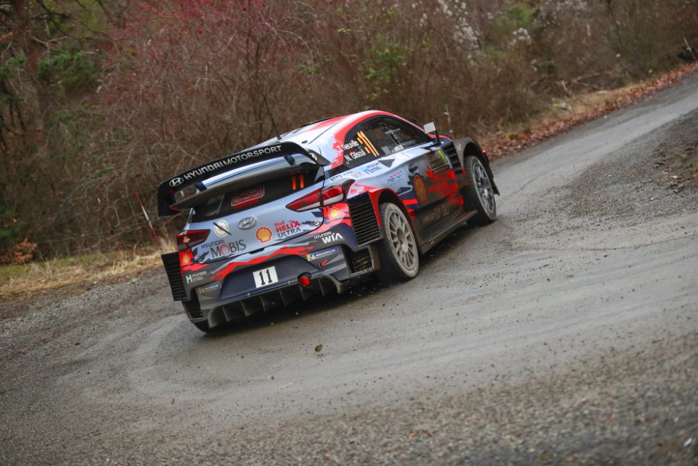 Thierry Neuville/Nicolas Gilsoul bei der Rallye Monte-Carlo 2020 (Bild: Austral/Hyundai Motorsport)