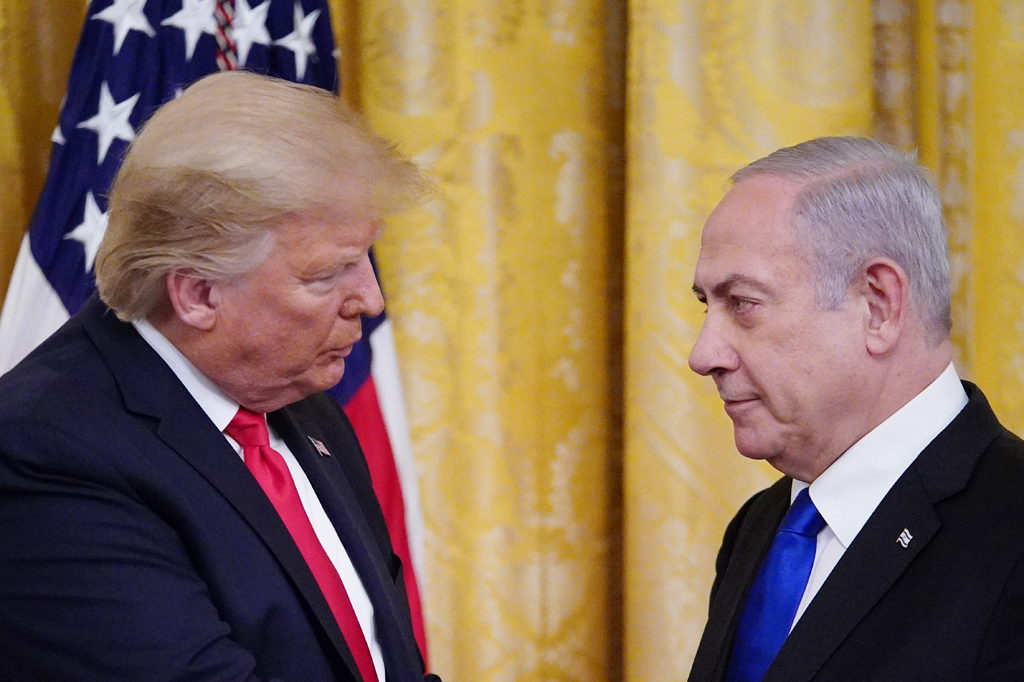 Trump und Netanjahu am Dienstag im Weißen Haus in Washington (Bild: Mandel Ngan/AFP)