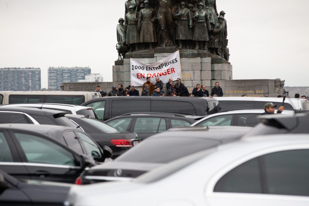 Uber-Protest in Brüssel