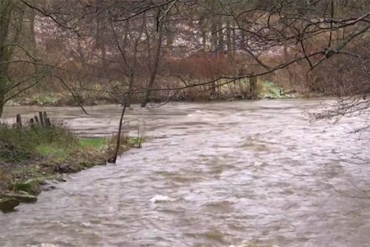 Wasserpegel der Amel steigt (Bild: Vedia)