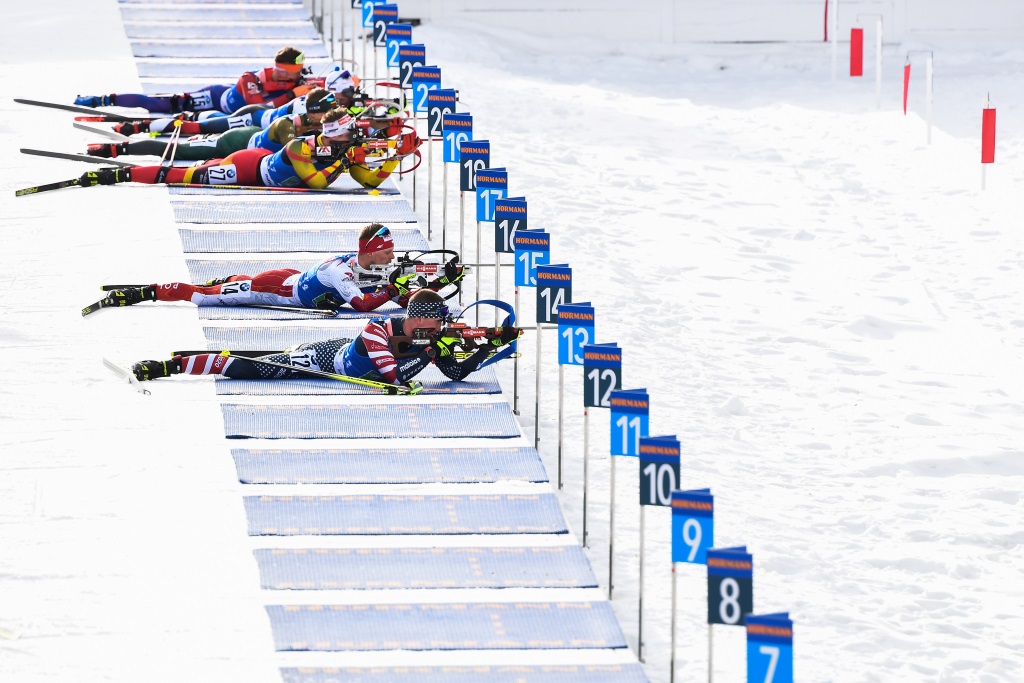 Biathlon Belgier mit der Nr. 27 - Staffel auf Platz 20 (Bild: TizianaFabi/AFP)