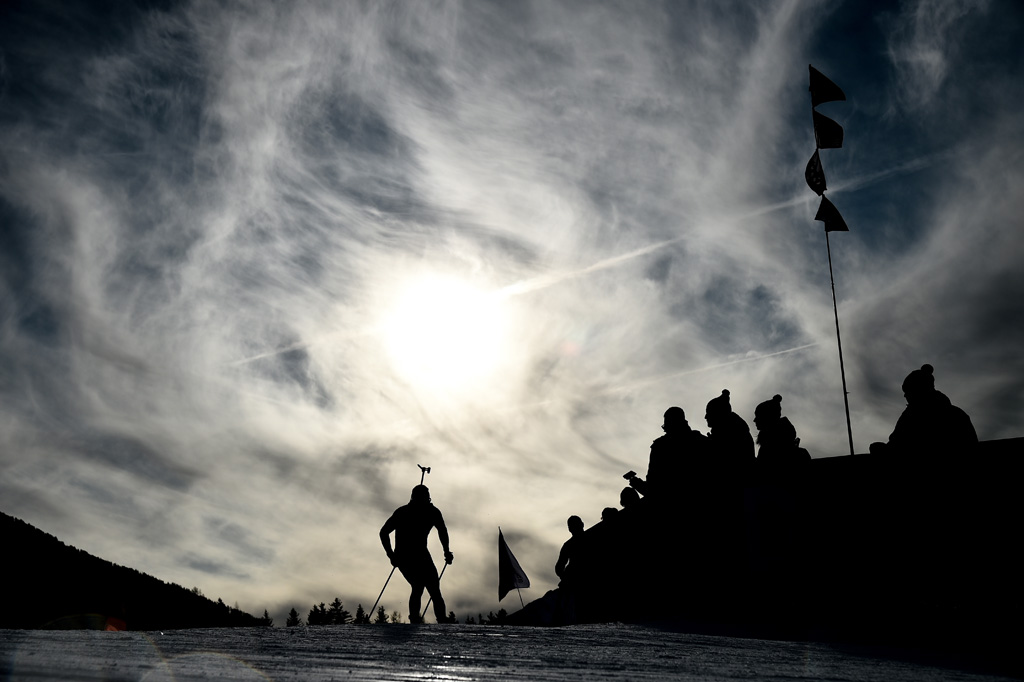 Zehn-Kilometer-Sprint bei der Biathlon-WM in Antholz (Bild: Marco Bertorello/AFP)