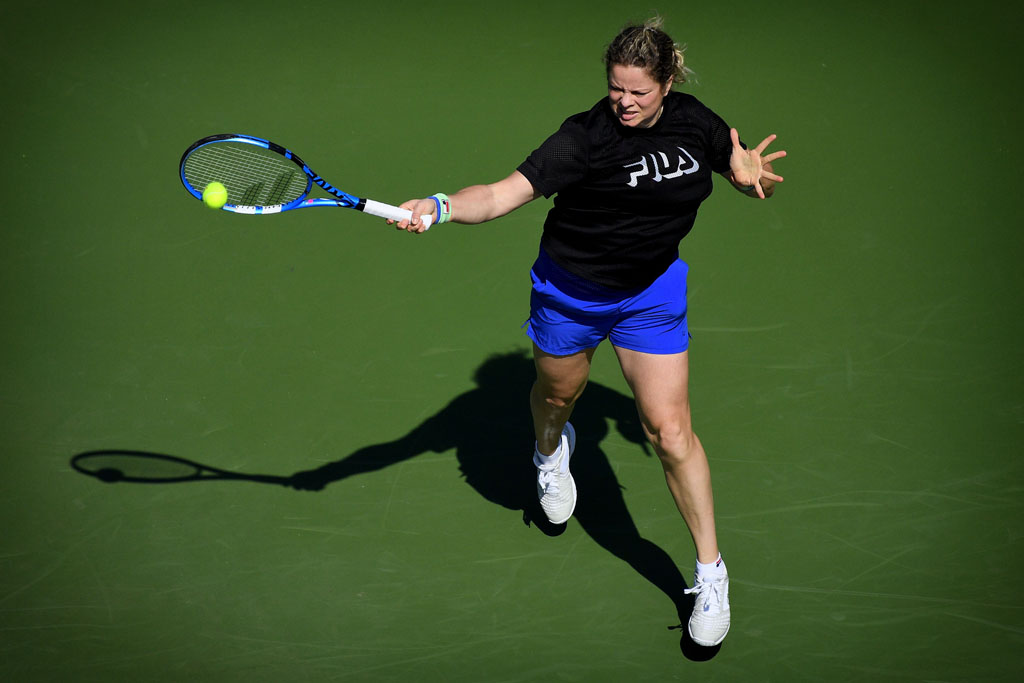 Kim Clijsters beim Training in Dubai (Bild: Yorick Jansens/Belga)