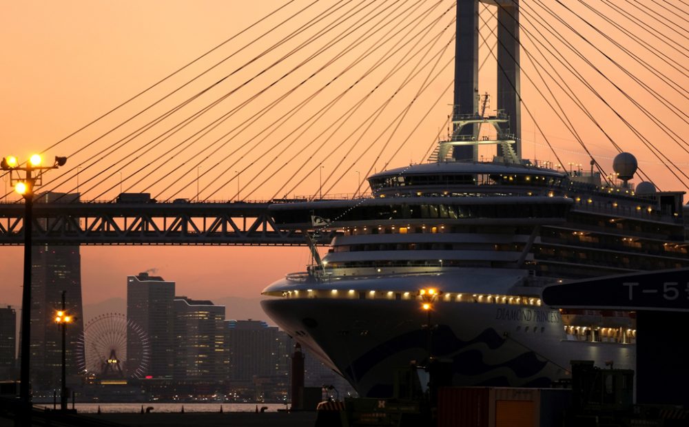 Die "Diamond Princess" im Hafen von Yokohama (Bild: Kazuhiro Nogi/AFP)