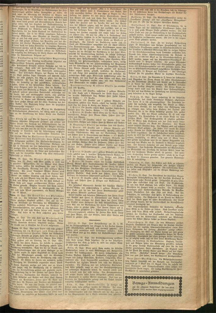 Eupener Nachrichten vom 23.9.1920