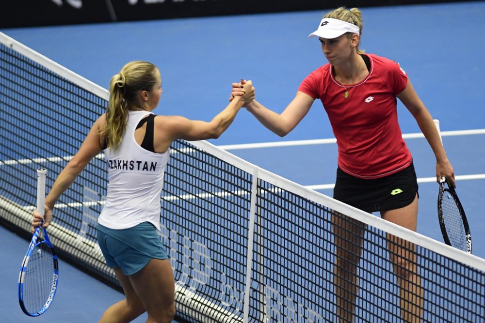 Fed Cup in Kortrijk: Uulia Putintseva und Elise Mertens (Bild: Laurie Dieffembacq/Belga)