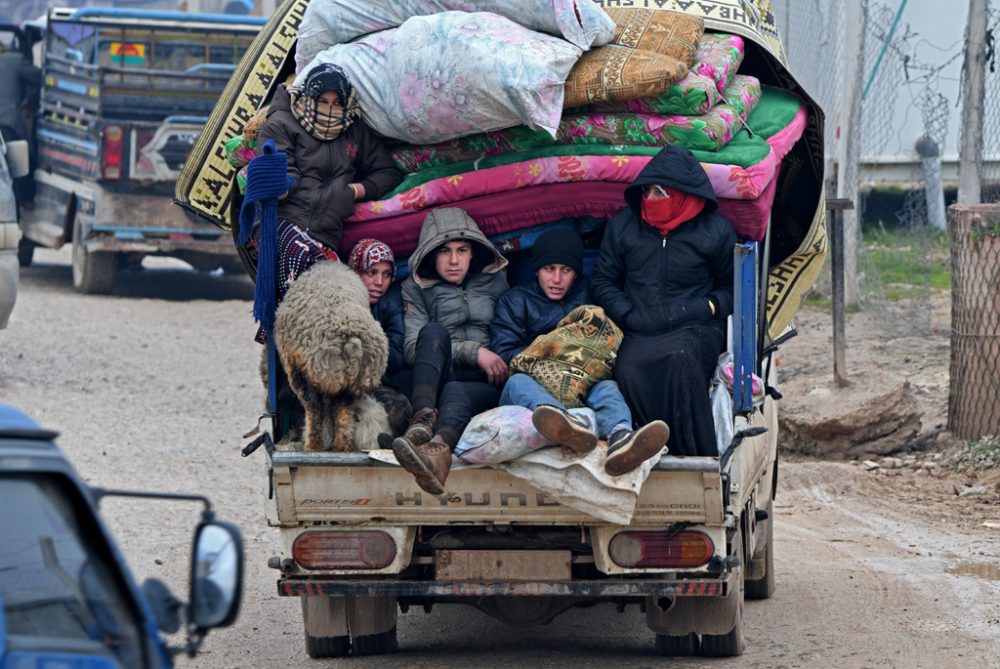 Flüchtlinge aus der Provinz Idlib (Bild: Rami al Sayed/AFP)