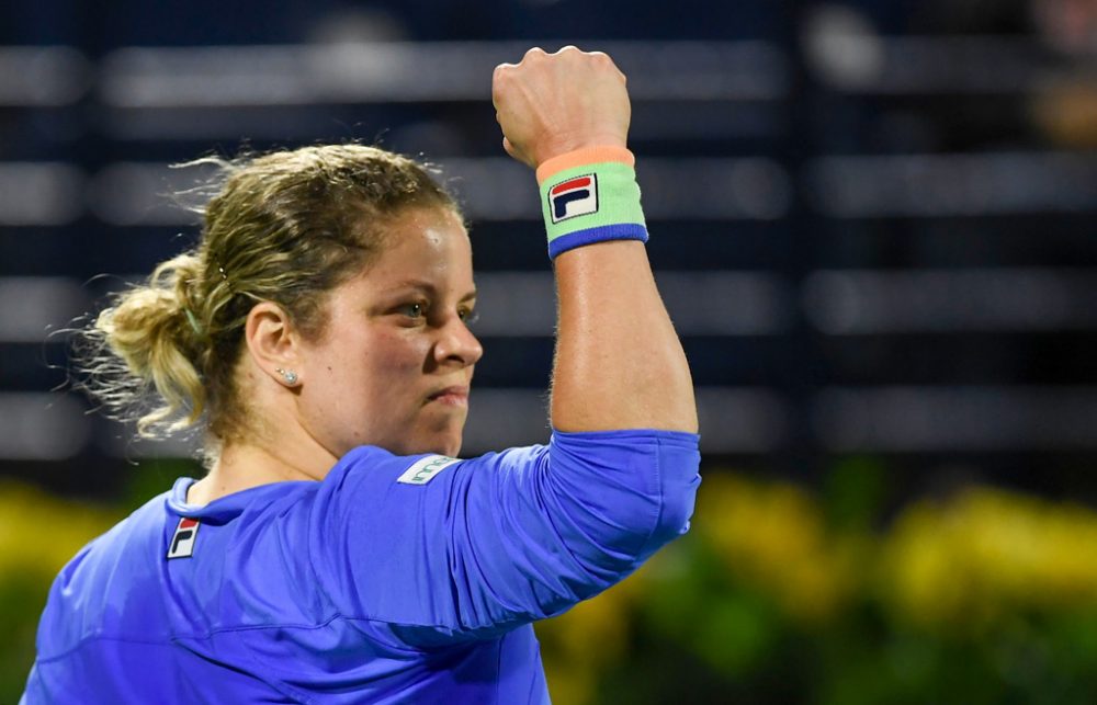 Kim Clijsters während der Begegnung gegen Garbine Muguruza (Bild: Karim Sahib/AFP)