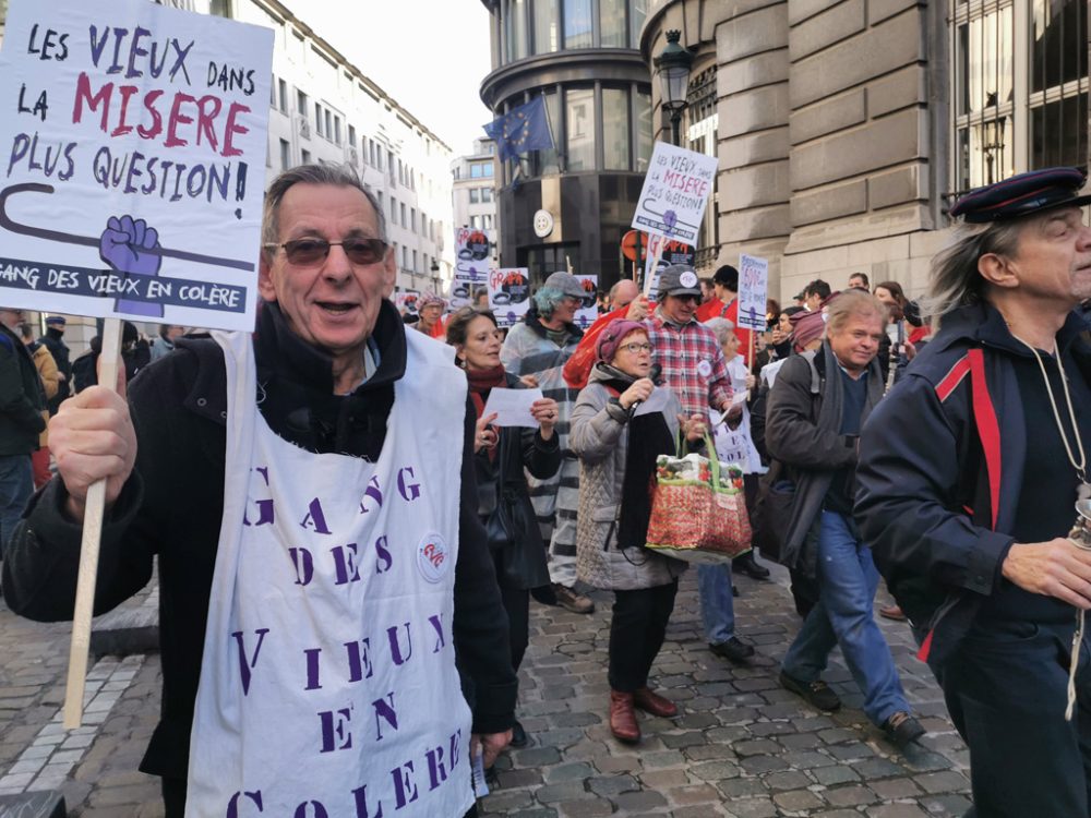 Protest ehemaliger Minenarbeiter in Brüssel (Bild: Sandrine Puissant/Belga)