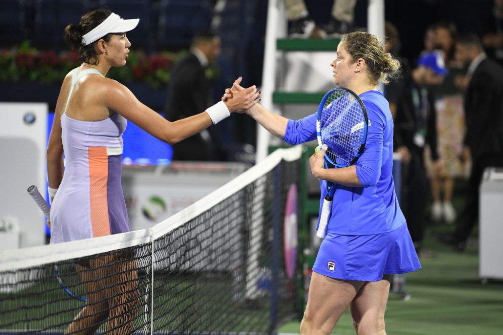 Muguruza und Clijster klatschen ab