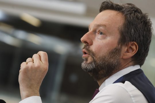 Pierre Wunsch, Gouverneur der belgischen Nationalbank, bei der Vorstellung des Jahresberichts der BNB