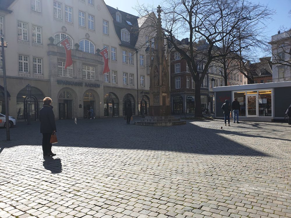 Ruhige Situation in der Aachener Innenstadt (Bild: Anna Langkowski/BRF)