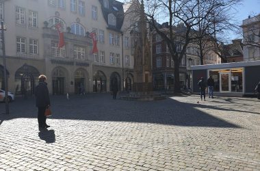 Ruhige Situation in der Aachener Innenstadt (Bild: Anna Langkowski/BRF)