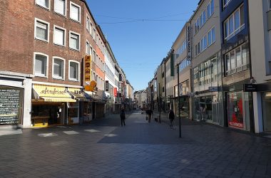 Ruhige Situation in der Aachener Innenstadt (Bild: Anna Langkowski/BRF)