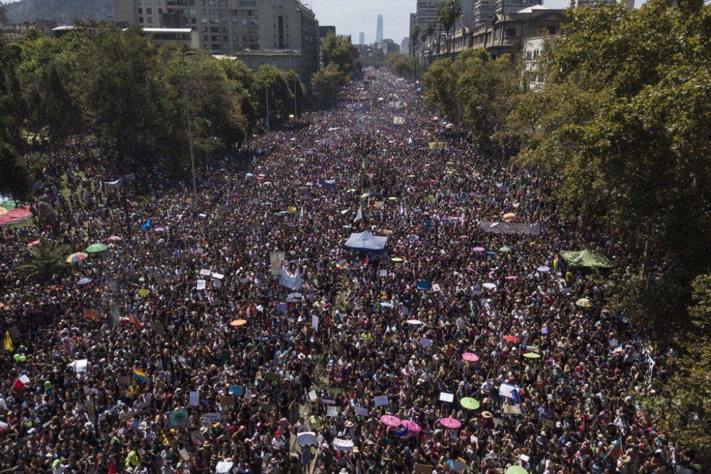 Weltfrauentag-Demonstration in Santiago de Chile (Bild: Javier Torres/AFP)