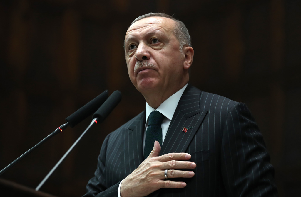 Recep Tayyip Erdogan bei einem Parteikongress in Ankara (Bild: Adem Altan/AFP)