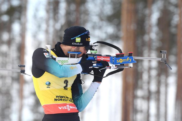 Martin Fourcade beim Biathlon World Cup in Kontiolahti (Bild: Jussi Nukari/Lehtikuva/AFP)