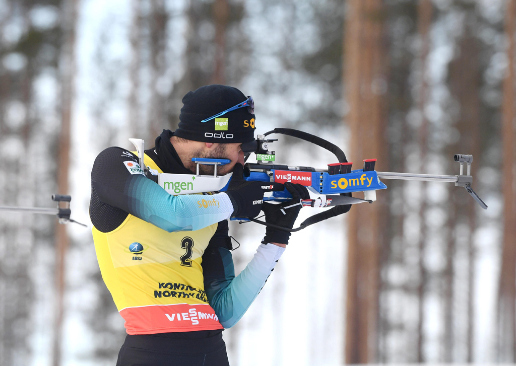 Martin Fourcade beim Biathlon World Cup in Kontiolahti (Bild: Jussi Nukari/Lehtikuva/AFP)
