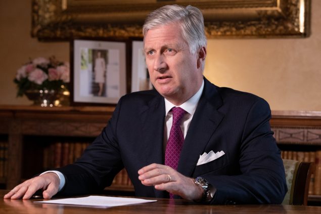 König Philippe bei seiner Ansprache zur aktuellen Coronavirus-Krise (Bild: Benoit Doppagne/Belga)
