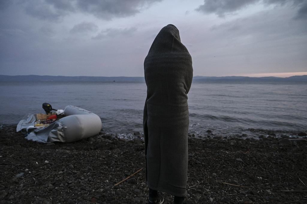 Migrant auf der griechischen Insel Lesbos (Bild: Aris Messinis/AFP)