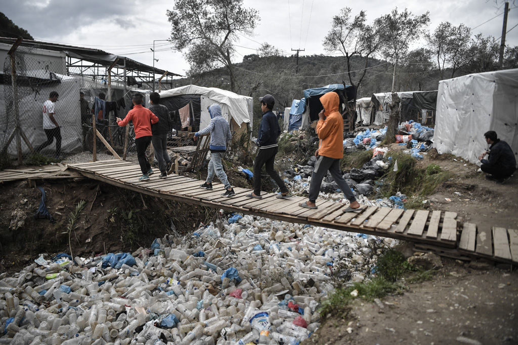 Flüchtlingscamp Moria auf Lesbos (Bild: Louisa Gouliamaki/AFP)