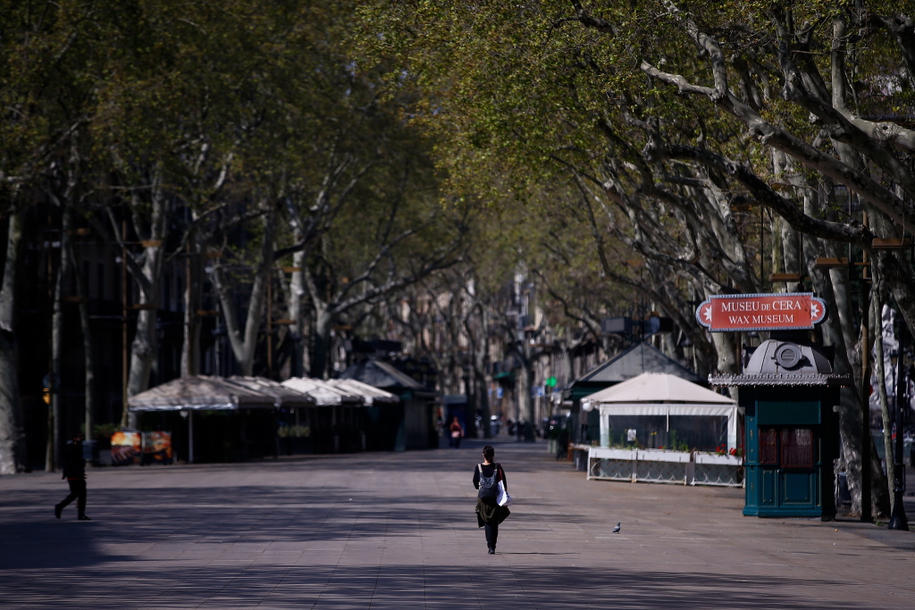 Einkaufsstraße "Las Ramblas" in Barcelona (Bild: Pau Barrena/AFP)