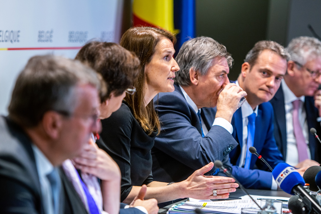 Sitzung des Nationalen Sicherheitsrats - für die Deutschsprachige Gemeinschaft nahm Ministerpräsident Oliver Paasch teil (Bild: Charlotte Gekiere/Belga)