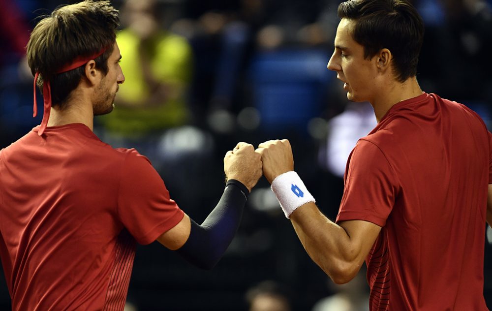 Davis Cup: Sander Gille und Joran Vliegen (Bild: Eric Lalmand/Belga)