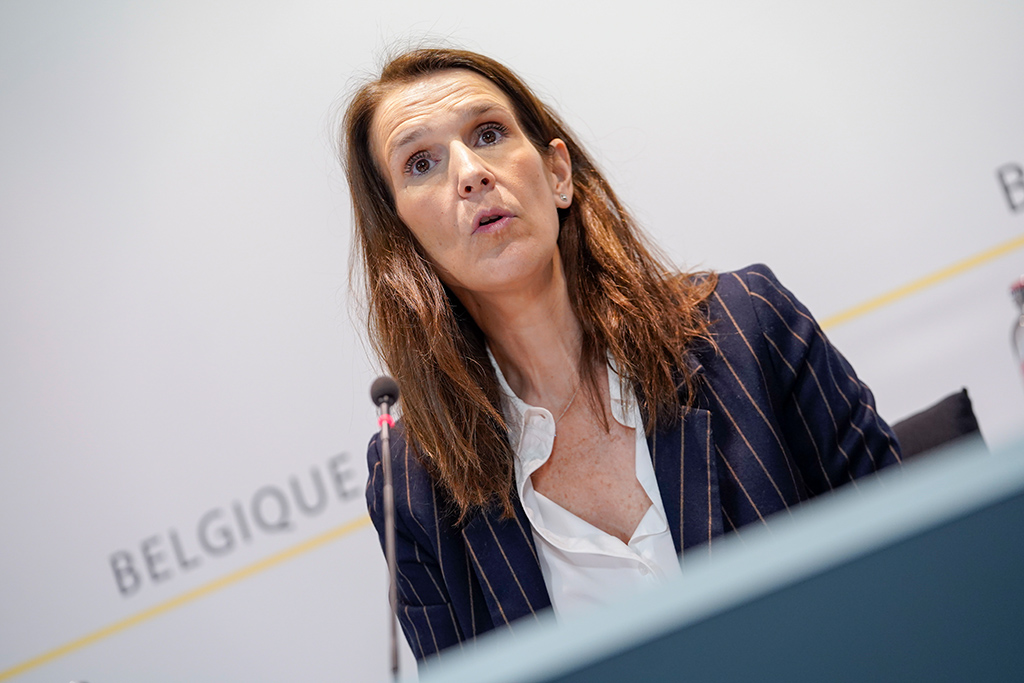 Premierministerin Sophie Wilmès (Bild: Daina Le Lardic/Pool/Belga)