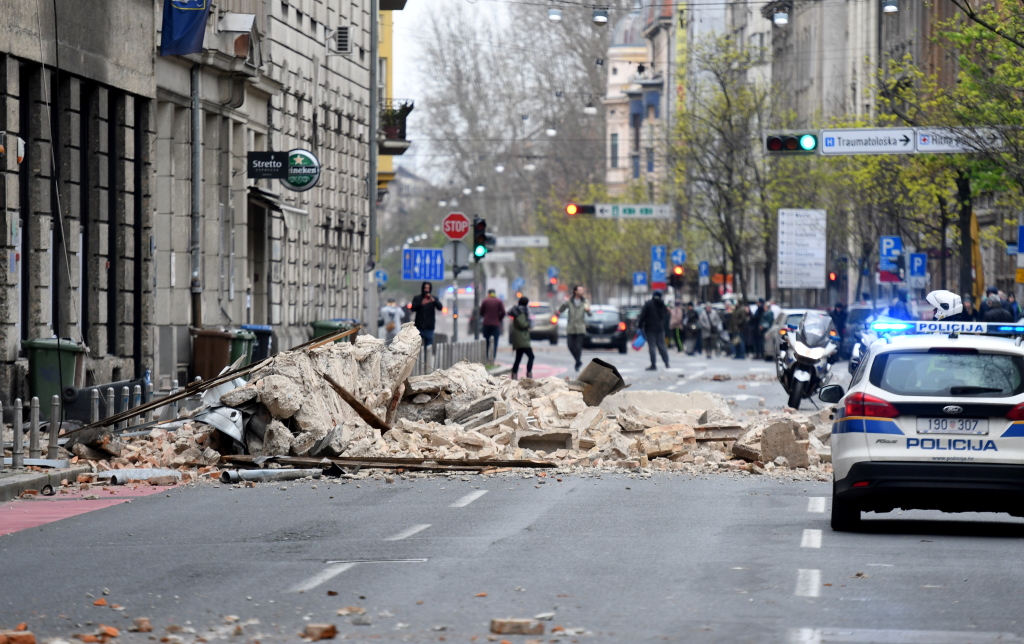 Erdbeben erschüttert Zagreb (Bild: Denis Lovrovic/AFP)