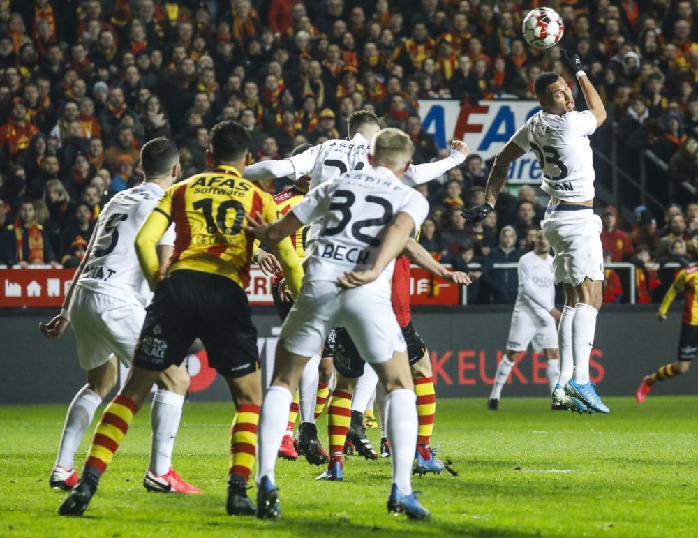 KV Mechelen beim Spiel gegen die KAS Eupen am 7. März (Bild: Thierry Roge/Belga)